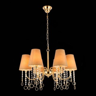 SL1138.203.06 Люстра подвесная Французское золото/Бежевый, Прозрачный E14 6*40W MEDDO-foto9