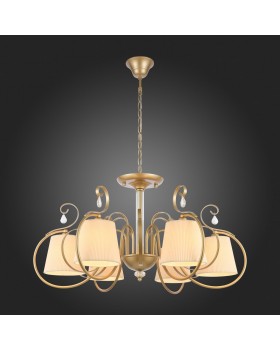 SL177.203.06 Люстра подвесная, потолочная Золотистый/Белый E14 6*40W AZZURRO-foto5