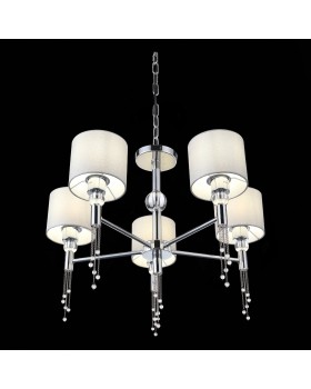 SLE105173-05 Светильник подвесной Хром/Серый E27 5*60W PRIMMA-foto8