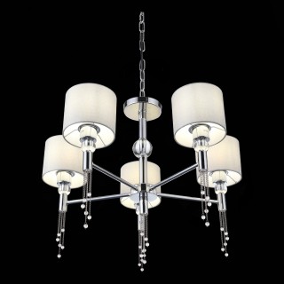 SLE105173-05 Светильник подвесной Хром/Серый E27 5*60W PRIMMA-foto8