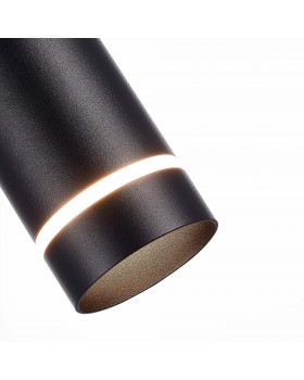 ST115.443.12 Светильник подвесной Черный LED 1*12W 4000K 936Lm Ra>90 120° IP20 D80xH300 165-265V Подвесные светильники-foto3