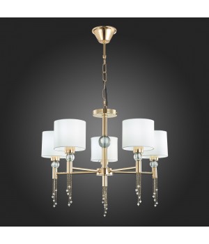 SLE105153-05 Светильник подвесной Золотистый/Белый E27 5*60W PRIMMA-foto7