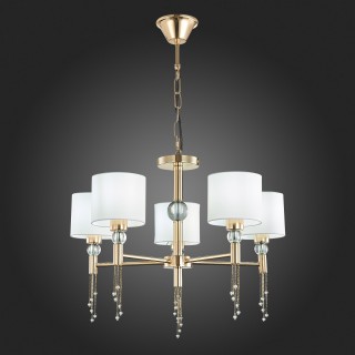 SLE105153-05 Светильник подвесной Золотистый/Белый E27 5*60W PRIMMA-foto7