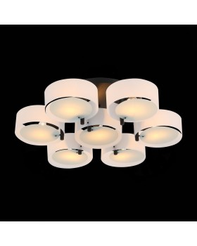 SL483.402.07 Люстра потолочная Черный/Белый E27 7*60W FORESTA-foto4