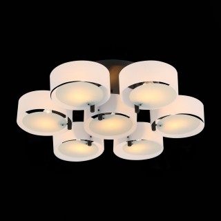 SL483.402.07 Люстра потолочная Черный/Белый E27 7*60W FORESTA-foto4