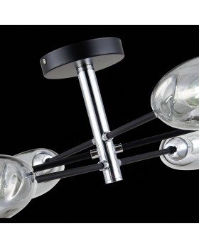 SLE155512-06 Люстра потолочная Черный, Хром/Дымчатый E14 6*40W GLOA-foto7