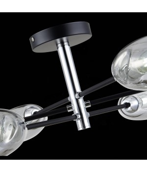 SLE155512-06 Люстра потолочная Черный, Хром/Дымчатый E14 6*40W GLOA-foto7