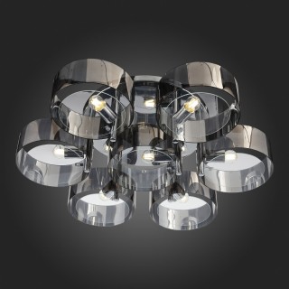 SL483.702.07 Светильник потолочный Хром/Дымчатый E27 7*40W FORESTA-foto15