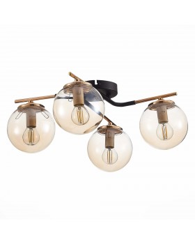 SLE106902-04 Люстра потолочная Черный/Янтарный E14 4*40W LITERNO-foto2