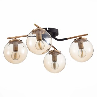 SLE106902-04 Люстра потолочная Черный/Янтарный E14 4*40W LITERNO-foto2