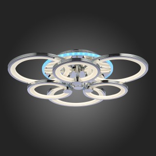 SLE500712-06RGB Светильник потолочный Хром/Белый LED 1*144W RGB 8W 3000-6000K LETO-foto8