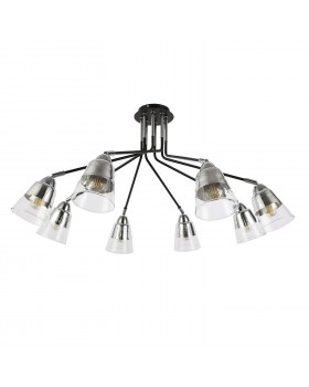 SLE102902-08 Люстра потолочная Черный, Хром/Прозрачный E27 8*40W LIRINO-foto2