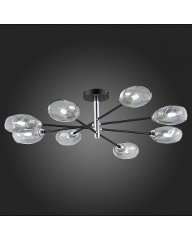 SLE155512-08 Люстра потолочная Черный, Хром/Дымчатый E14 8*40W GLOA-foto5