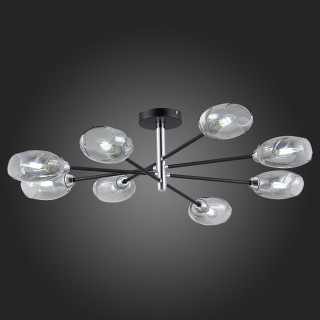 SLE155512-08 Люстра потолочная Черный, Хром/Дымчатый E14 8*40W GLOA-foto5