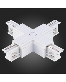 ST030.509.17 Х-образный токоподвод для трехфазного шинопровода ST-Luce Белый Трехфазная трековая система-foto3