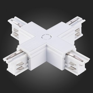 ST030.509.17 Х-образный токоподвод для трехфазного шинопровода ST-Luce Белый Трехфазная трековая система-foto3