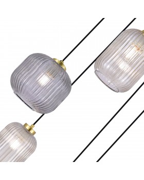 SL1154.303.05 Светильник подвесной ST-Luce Латунь/Дымчатый E27 5*60W GRAN-foto3