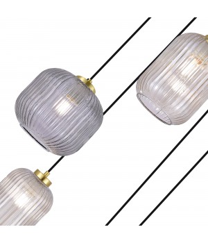 SL1154.303.05 Светильник подвесной ST-Luce Латунь/Дымчатый E27 5*60W GRAN-foto3