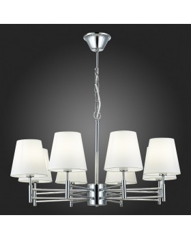 SLE105453-08 Светильник подвесной Хром/Белый E14 8*40W LAGORO-foto5
