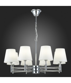 SLE105453-08 Светильник подвесной Хром/Белый E14 8*40W LAGORO-foto5