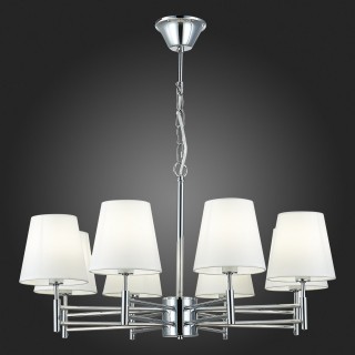 SLE105453-08 Светильник подвесной Хром/Белый E14 8*40W LAGORO-foto5