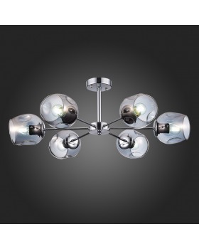 SLE155402-06 Люстра потолочная Хром/Дымчатый E27 6*60W PALLO-foto7