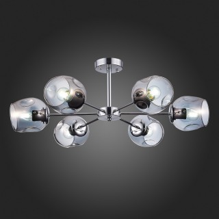 SLE155402-06 Люстра потолочная Хром/Дымчатый E27 6*60W PALLO-foto7