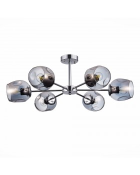 SLE155402-06 Люстра потолочная Хром/Дымчатый E27 6*60W PALLO-foto2