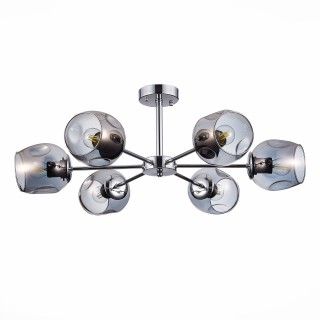SLE155402-06 Люстра потолочная Хром/Дымчатый E27 6*60W PALLO-foto2
