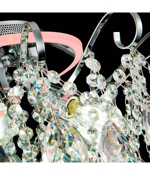 SLE160002-06 Светильник потолочный Хром/Прозрачный E14, LED 6+1*40/6(подсветка)W LITERO-foto3