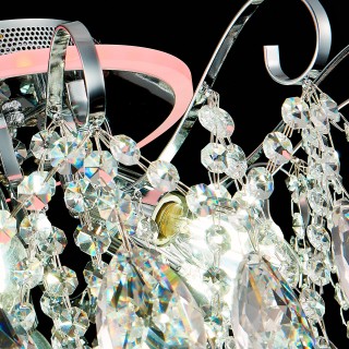 SLE160002-06 Светильник потолочный Хром/Прозрачный E14, LED 6+1*40/6(подсветка)W LITERO-foto3