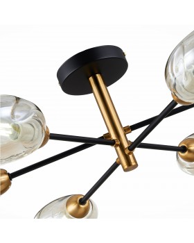 SLE155502-06 Люстра потолочная Черный, Латунь/Янтарный E14 6*40W GLOA-foto10