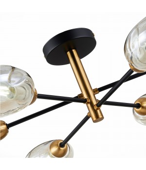 SLE155502-06 Люстра потолочная Черный, Латунь/Янтарный E14 6*40W GLOA-foto10
