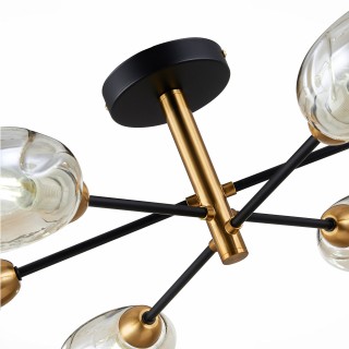 SLE155502-06 Люстра потолочная Черный, Латунь/Янтарный E14 6*40W GLOA-foto10