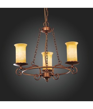 SL122.303.03 Люстра подвесная Коричневый/Янтарный E14 3*60W ANCORA-foto3