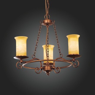 SL122.303.03 Люстра подвесная Коричневый/Янтарный E14 3*60W ANCORA-foto3