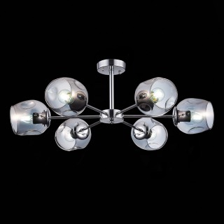 SLE155402-06 Люстра потолочная Хром/Дымчатый E27 6*60W PALLO-foto4