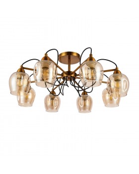 SLE110002-08 Люстра потолочная Бронза/Янтарный E27 8*60W ACRO-foto2