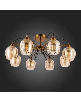 SLE110002-08 Люстра потолочная Бронза/Янтарный E27 8*60W ACRO-foto8