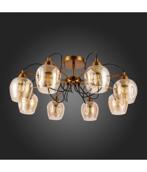 SLE110002-08 Люстра потолочная Бронза/Янтарный E27 8*60W ACRO-foto8