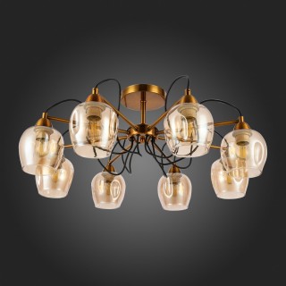 SLE110002-08 Люстра потолочная Бронза/Янтарный E27 8*60W ACRO-foto8