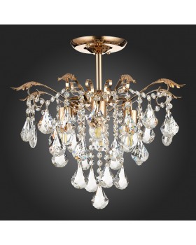 SLE160202-04 Светильник потолочный Французское золото/Прозрачный E27 4*60W KRISTO-foto8