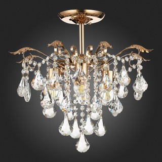 SLE160202-04 Светильник потолочный Французское золото/Прозрачный E27 4*60W KRISTO-foto8