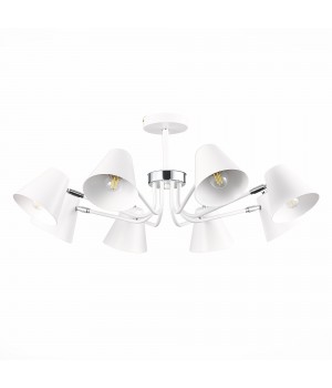 SLE106702-08 Светильник потолочный Белый,Хром/Белый E27 8*60W LERE-foto2