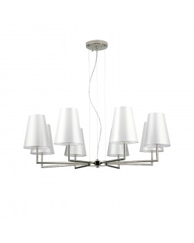 SLE105903-08 Светильник подвесной Никель/Белый E14 8*40W BELLINO-foto2