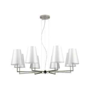 SLE105903-08 Светильник подвесной Никель/Белый E14 8*40W BELLINO-foto2