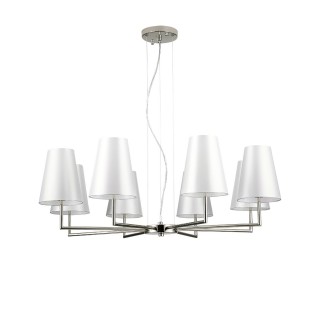 SLE105903-08 Светильник подвесной Никель/Белый E14 8*40W BELLINO-foto2