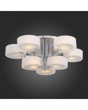 SL483.502.09 Люстра потолочная Хром/Белый E27 9*60W FORESTA-foto3