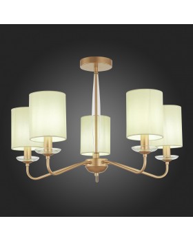 SLE108002-05 Люстра потолочная Золотистый/Бежевый E14 5*40W RITA-foto5