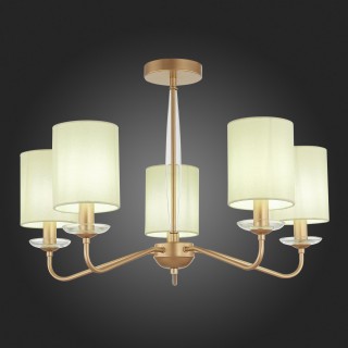 SLE108002-05 Люстра потолочная Золотистый/Бежевый E14 5*40W RITA-foto5